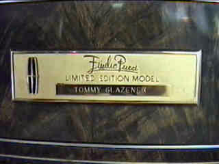 1977 Continental Mark V Pucci 22-karat gold owner's name insturment panel plaque