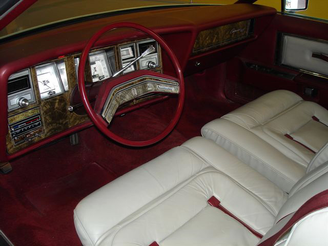 1978 Continental Mark V Pucci dove grey with dark red trim interior