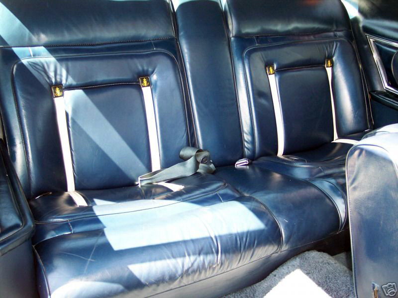 1979 Continental Mark V Bill Blass midnight blue leather interior