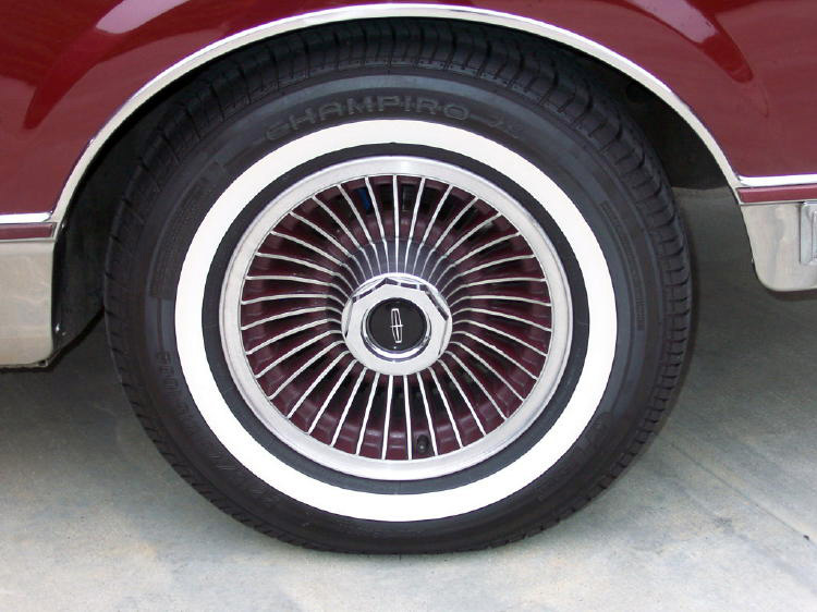 1980 Continental Mark VI Signature Series color keyed turbine spoke wheels