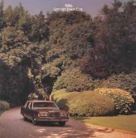 1986 Lincoln Town Car Brochure